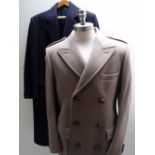 A GENUINE 'CROMBIE' GENTS OVERCOAT, 'Fraser' design with epaulettes and centre vent to rear, front