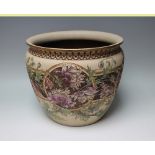 A 'MARY HELEN GOODYER' ART POTTERY JARDINIERE (PRODUCED BY CALVERT & LOVATT), of large