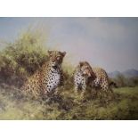 DAVID SHEPHERD (1931) - SIGNED LIMITED EDITION 'LEOPARDS' PRINT, no. 43 of 350, unframed, 40.5 x