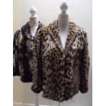 TWO VINTAGE PATTERNED REAL FUR JACKETS, both in need of professional restoration Buyers - for