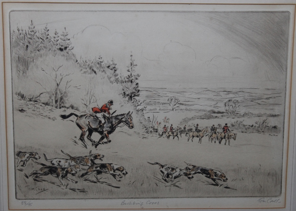 TOM CARR (1912-1977) 'Hold hand please', 'Breaking Course', 'In the Snow' and 'Woodland Hunt', - Image 3 of 8