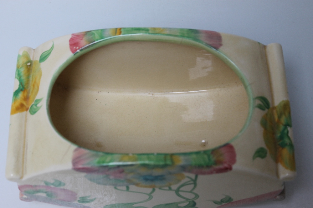 A CLARICE CLIFF OVAL PLANTER IN THE VISCARIA PATTERN, printed marks to the base, W 21.5 cm S/D - Image 2 of 5