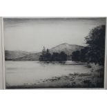 JOHNSTONE BAIRD (XIX-XX) 'Loch Achilty - Ross', signed in pencil, etching, framed and glazed, 27 x