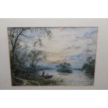 EDWARD BEECHAM LAIT (XIX), 'The Thames, Sussex', signed lower right, watercolour, framed and glazed,