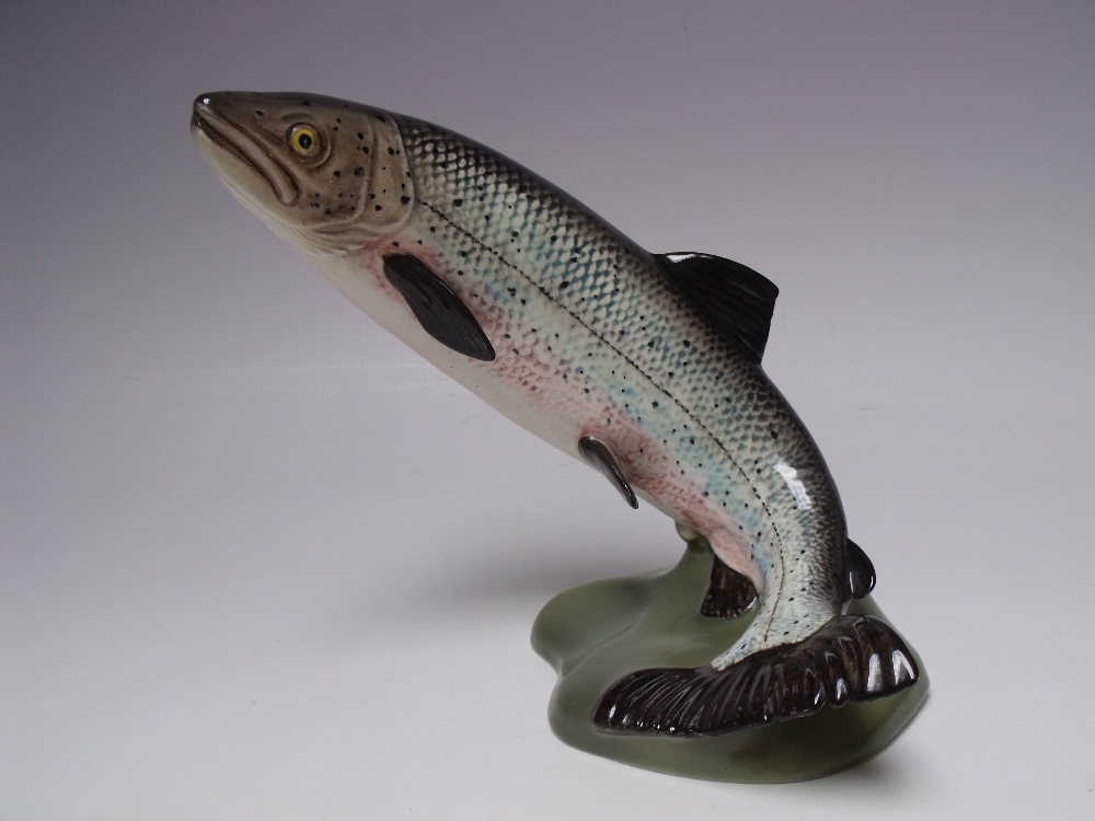 A BESWICK FIGURE OF A SALMON - MODEL 2066, impressed and stamped marks to base, H 18 cm Buyers - for