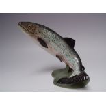 A BESWICK FIGURE OF A SALMON - MODEL 2066, impressed and stamped marks to base, H 18 cm Buyers - for