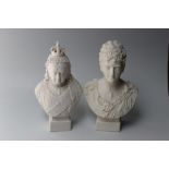 A 19TH CENTURY PARIAN BUST DEPICTING QUEEN VICTORIA, impressed to the reverse 'R & L', H 22.5 cm,