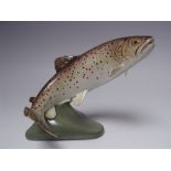 A BESWICK FIGURE OF A LEAPING TROUT - MODEL 2087, impressed and stamped marks to base, H 14.5 cm