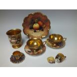 A COLLECTION OF COALPORT CHINA WITH HAND PAINTED 'ORCHARD FRUITS' DECORATION, to include a