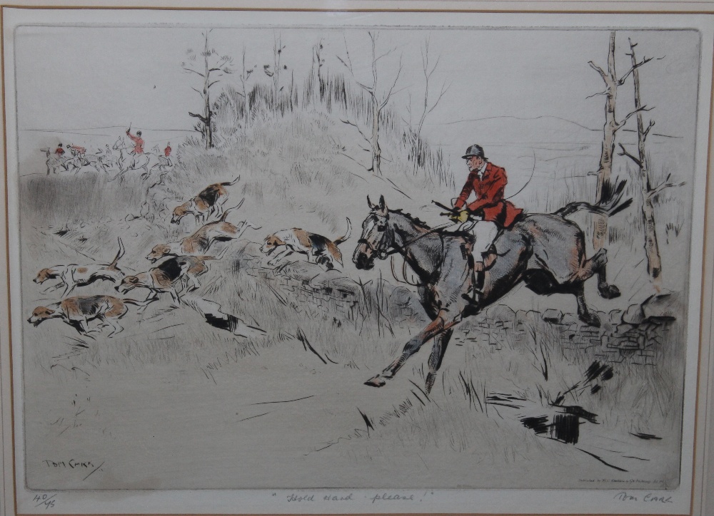 TOM CARR (1912-1977) 'Hold hand please', 'Breaking Course', 'In the Snow' and 'Woodland Hunt', - Image 7 of 8