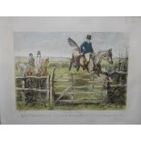 JOHN LEECH (1817-1864) A set of five equestrian/hunting coloured prints 'The noble science', 'Gone