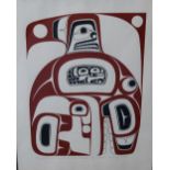 FREDA DIESING (1925 - 2002). Two North West Coast British Colombia Haida prints, 'Raven Inside of