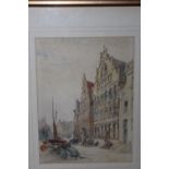 ERNEST GEORGE (1839-1922) 'Ghent', signed lower left, watercolour, framed and glazed, 34 x 25 cm