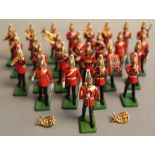 A COLLECTION OF BRITAINS METAL SOLDIERS, depicting the Life Guards marching band 1990 (approx 26)