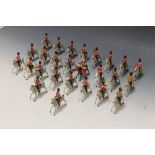 A COLLECTION OF BRITAINS METAL SOLDIERS, depicting the Royal Scots Greys mounted band (approx 26)