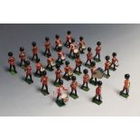 A COLLECTION OF METAL SOLDIERS, depicting the Coldstream Guards marching band, possibly some