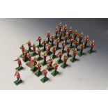 A COLLECTION OF BRITAINS METAL SOLDIERS, depicting the Life Guards marching band (approx 39)