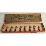 BRITAINS - BOX SET NO. 121 THE QUEEN'S ROYAL WEST SURREY REGIMENT, with eight infantrymen standing