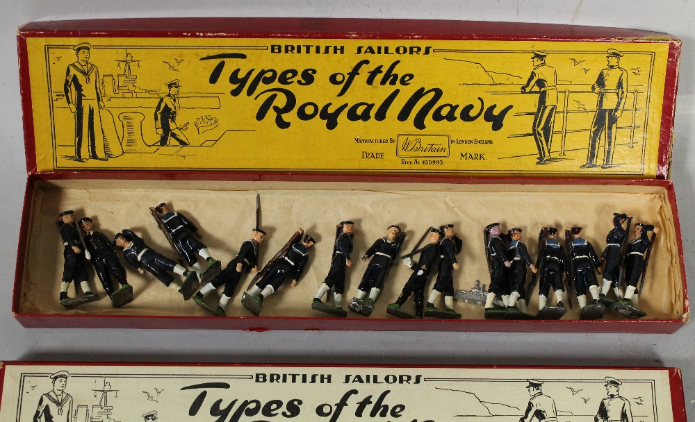 A COLLECTION OF APPROXIMATELY SIXTY FIVE METAL FIGURES BY BRITAINS, of British sailors marching - Image 2 of 5