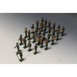 A COLLECTION OF METAL SOLDIERS, depicting USA navy marching band, possibly including some