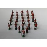 A COLLECTION OF METAL SOLDIERS, depicting mixed drums and fifes marching bands, possibly some