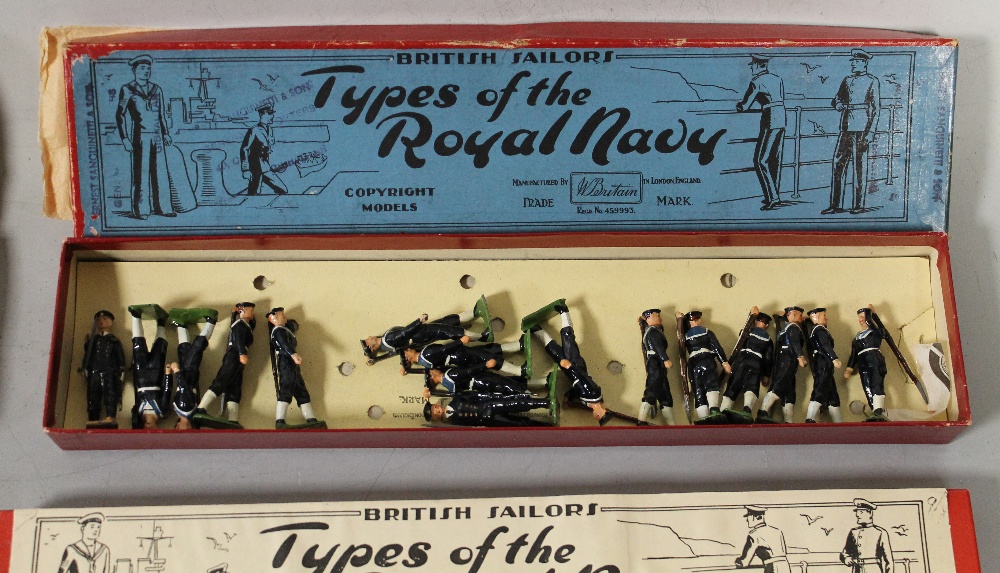 A COLLECTION OF APPROXIMATELY SIXTY FIVE METAL FIGURES BY BRITAINS, of British sailors marching - Image 3 of 5
