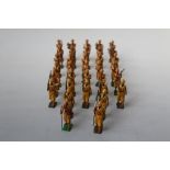 A COLLECTION OF METAL SOLDIERS, depicting the Italian infantry marching band together with