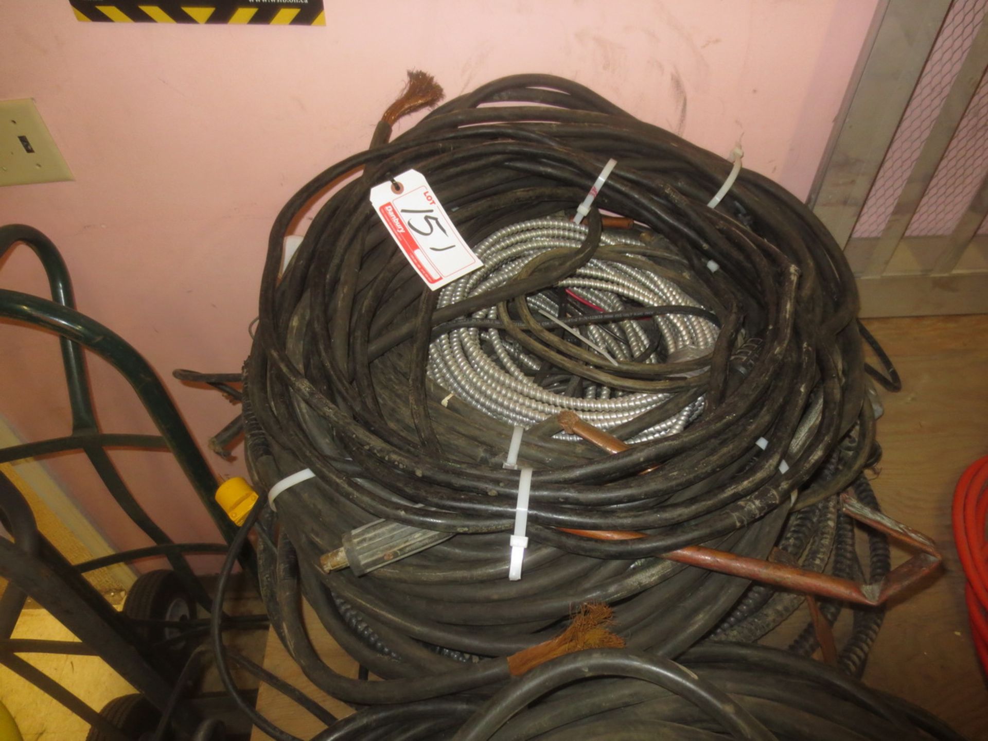 LOT - WELDING EXTENSION ENDLESS CABLE W/BX WIRE ETC