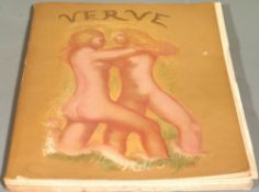 Kunstzeitschrift Verve Doppelnr. 5 und 6 1939 mit 9 orig. Lithogr.  Umschlaglitho in 5 Farben von