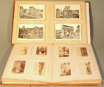 2 aufwendige Photoalben um 1880  Postkarten und Photographien aus div. Ländern - vornehmlich
