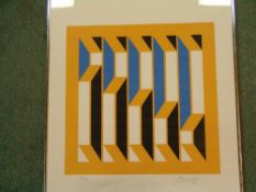 Kipka: abstrakte Komposition, sign. u. datiert (19)73  Offset-Druck, links unten bez. 126/150,