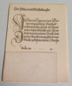 2 Urkunden 3. ReichUrkunde für 40 jährige treue Dienst, 2 Blätter mit Prägerelief und