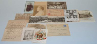 Postkarten, Photos und Schriften 1 WK  und Ablassbriefeca. 40 Pos. militärhistorische Postkarten und