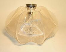 Nylonlampe mit transparentem Acryl,  Entwurf der 70er JahreVollständig gut erhalten, verchromte