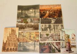 Konvolut von 12 historischen Ansichtskarten aus Münster/Westf.vorverschiedene Motive,11 Karten