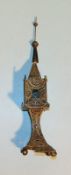 Besominbüchse Silberfiligran 13 LötigJüdische Ritualgefäß in Form eine Turmes, Silberfiligran,