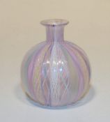 Kleines venezianisches Fadenglas, 20. Jhd.farbloses Glas mit verschiedenfarbigen, eingeschmolzenen