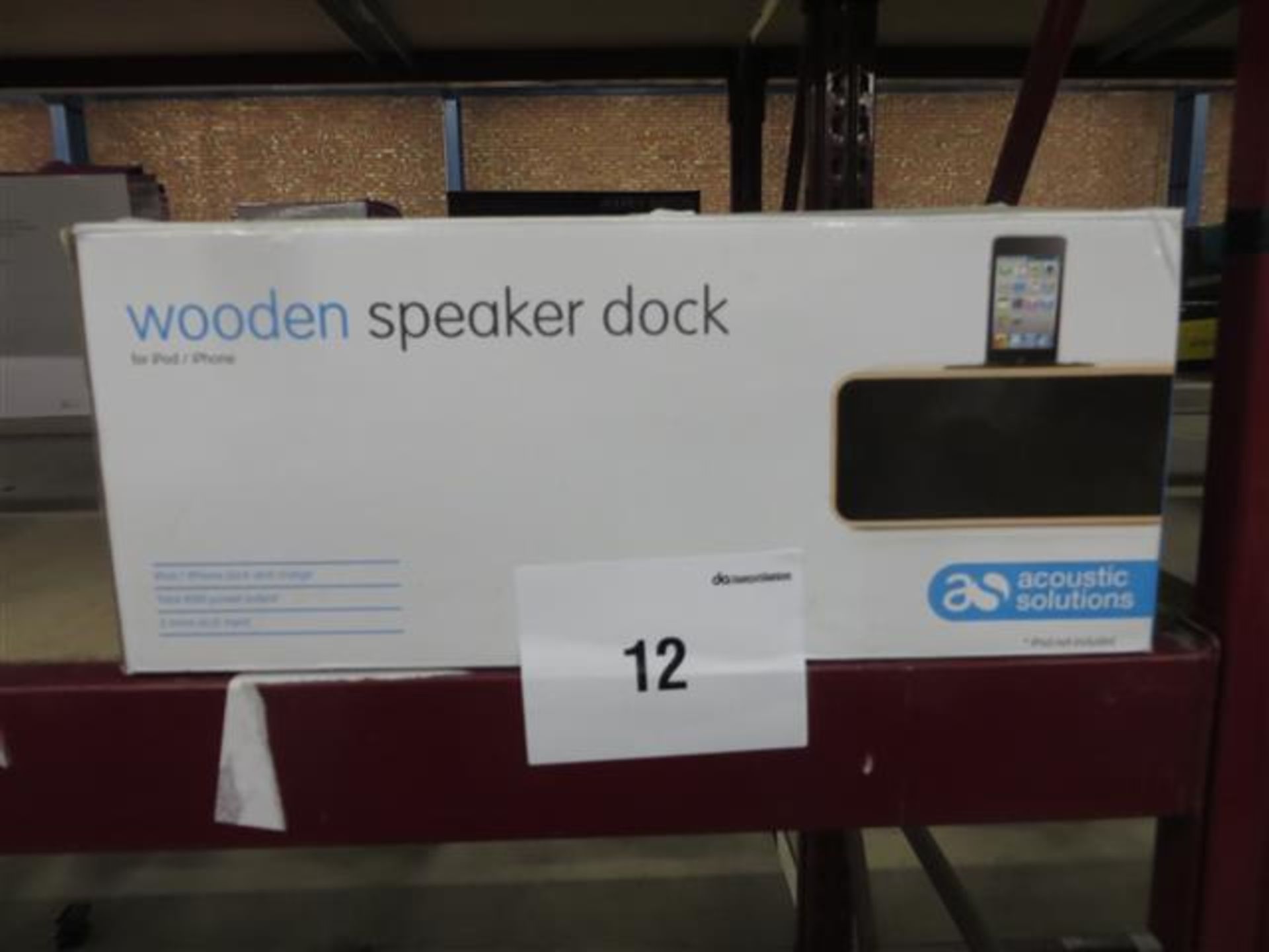 acoustic solutions wooden speaker dock