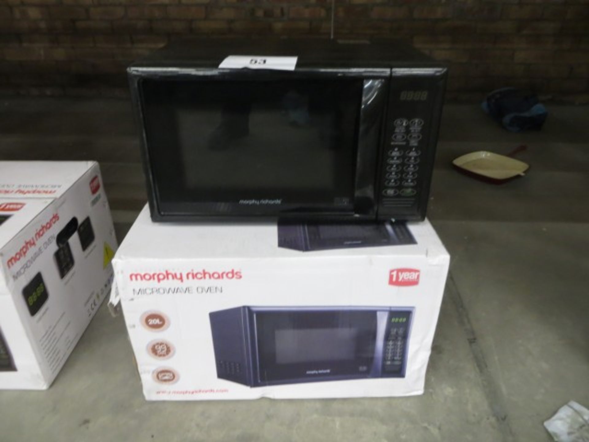 2x Morphy Richards microwave oven