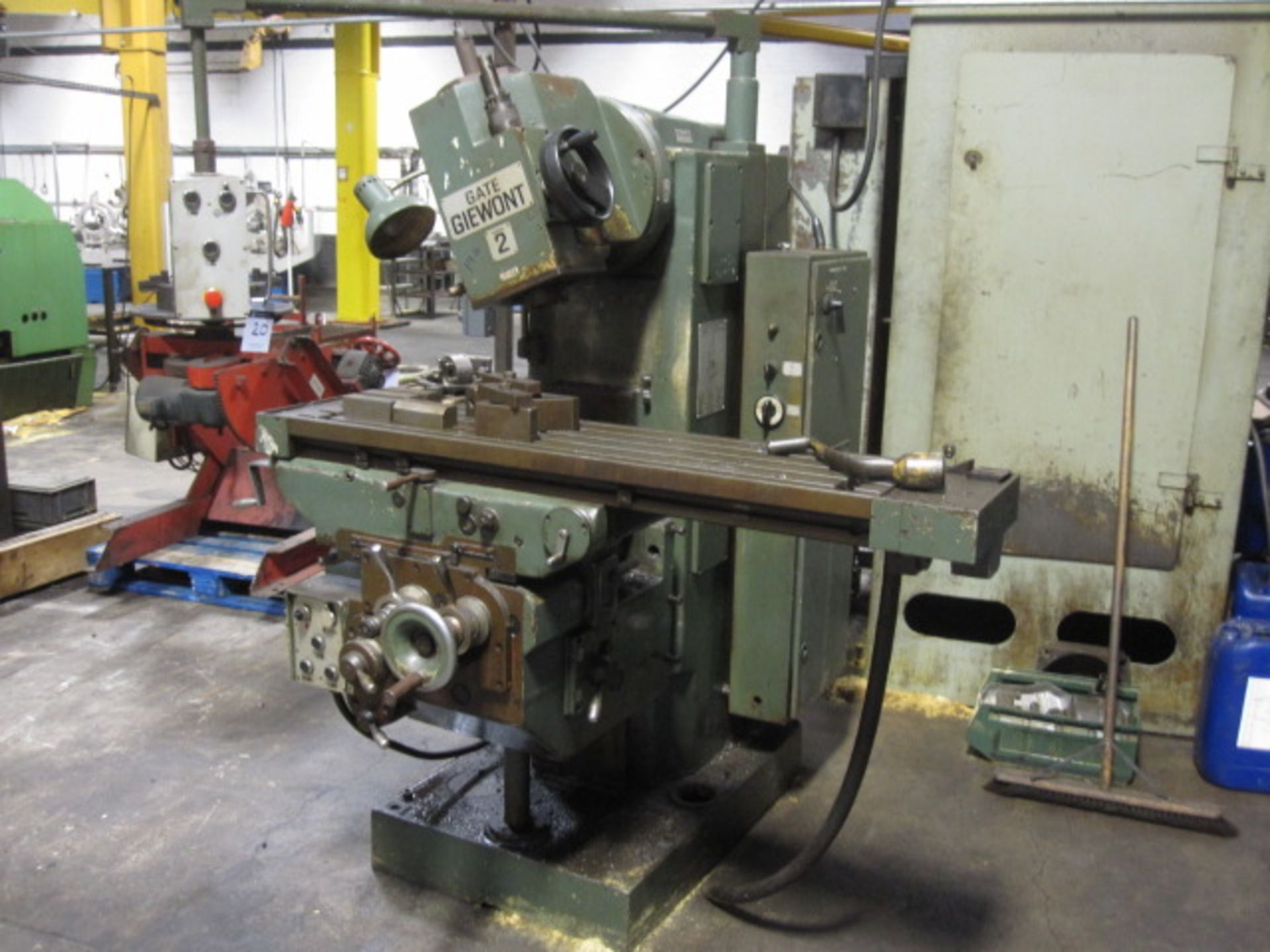 GATE GEIWONT Model 2 vertical milling machine. Serial No: 2843. Note: Full Risk Assessment &