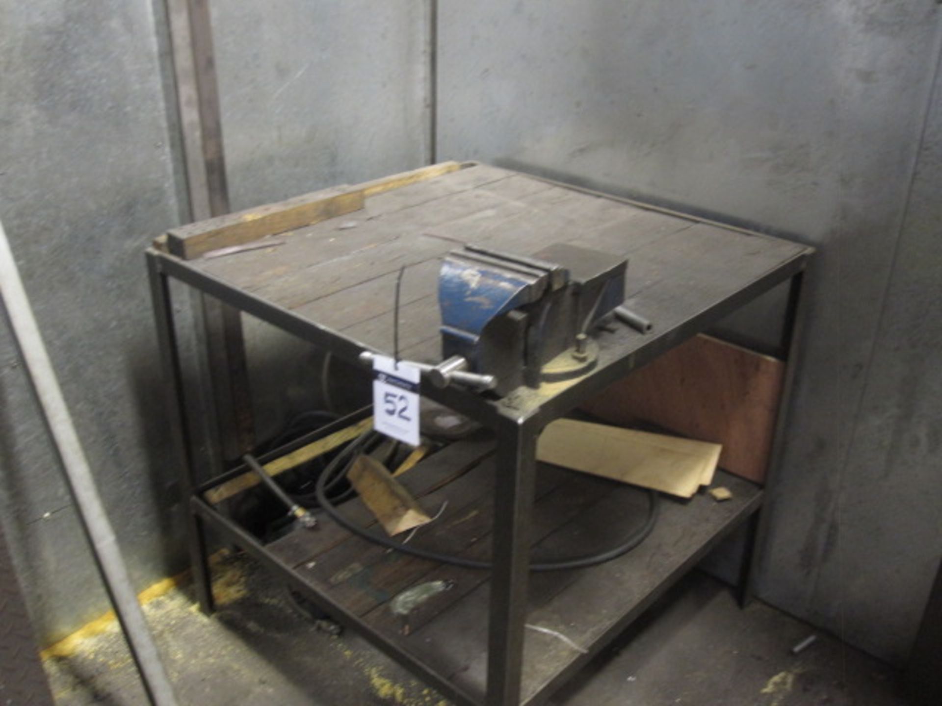Steel workbench fitted engineer's vice