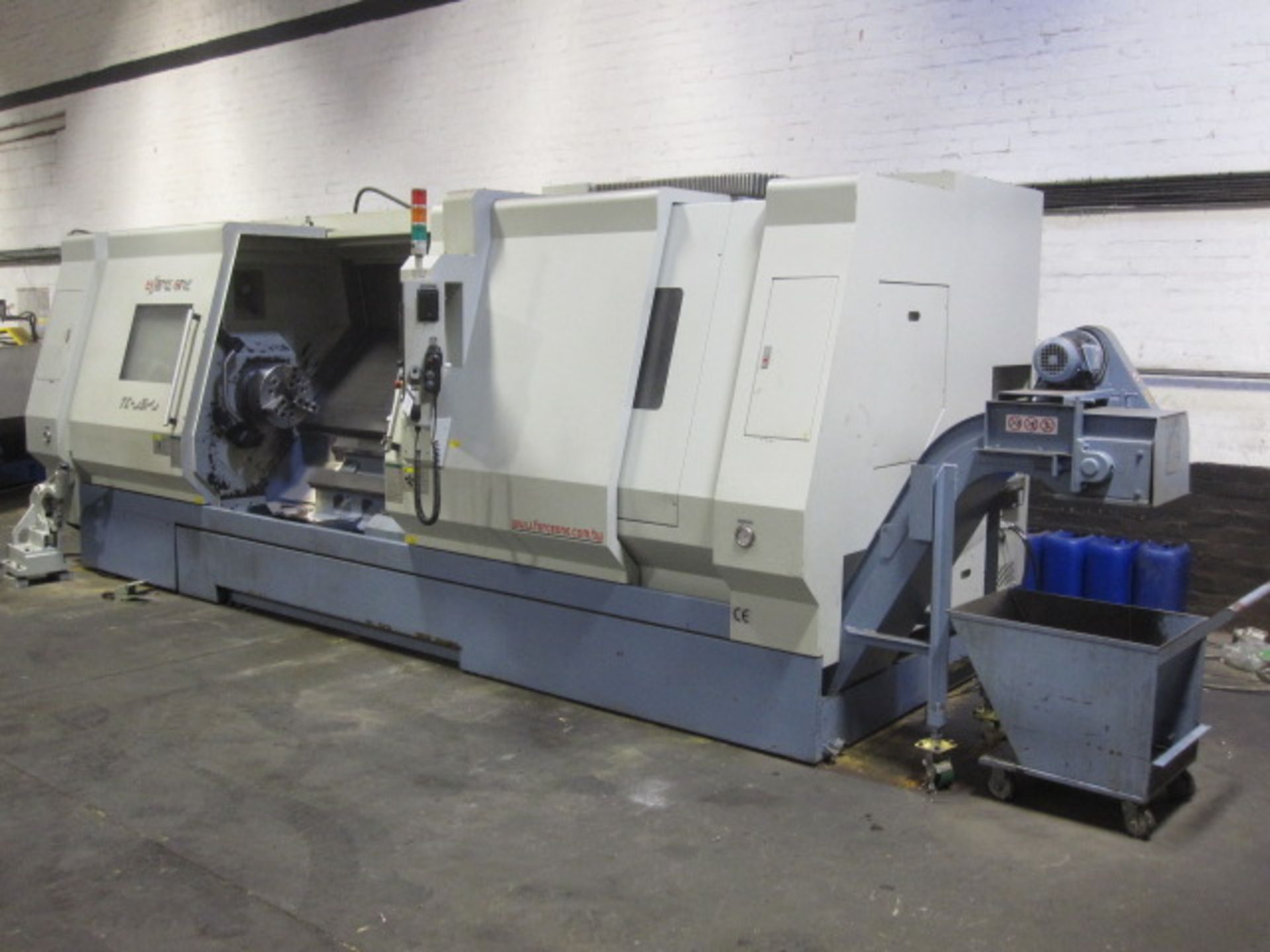 FORCE ONE Model TC3523 heavy duty horizontal 12 station CNC turret lathe. Serial No/DOM: T363013 (