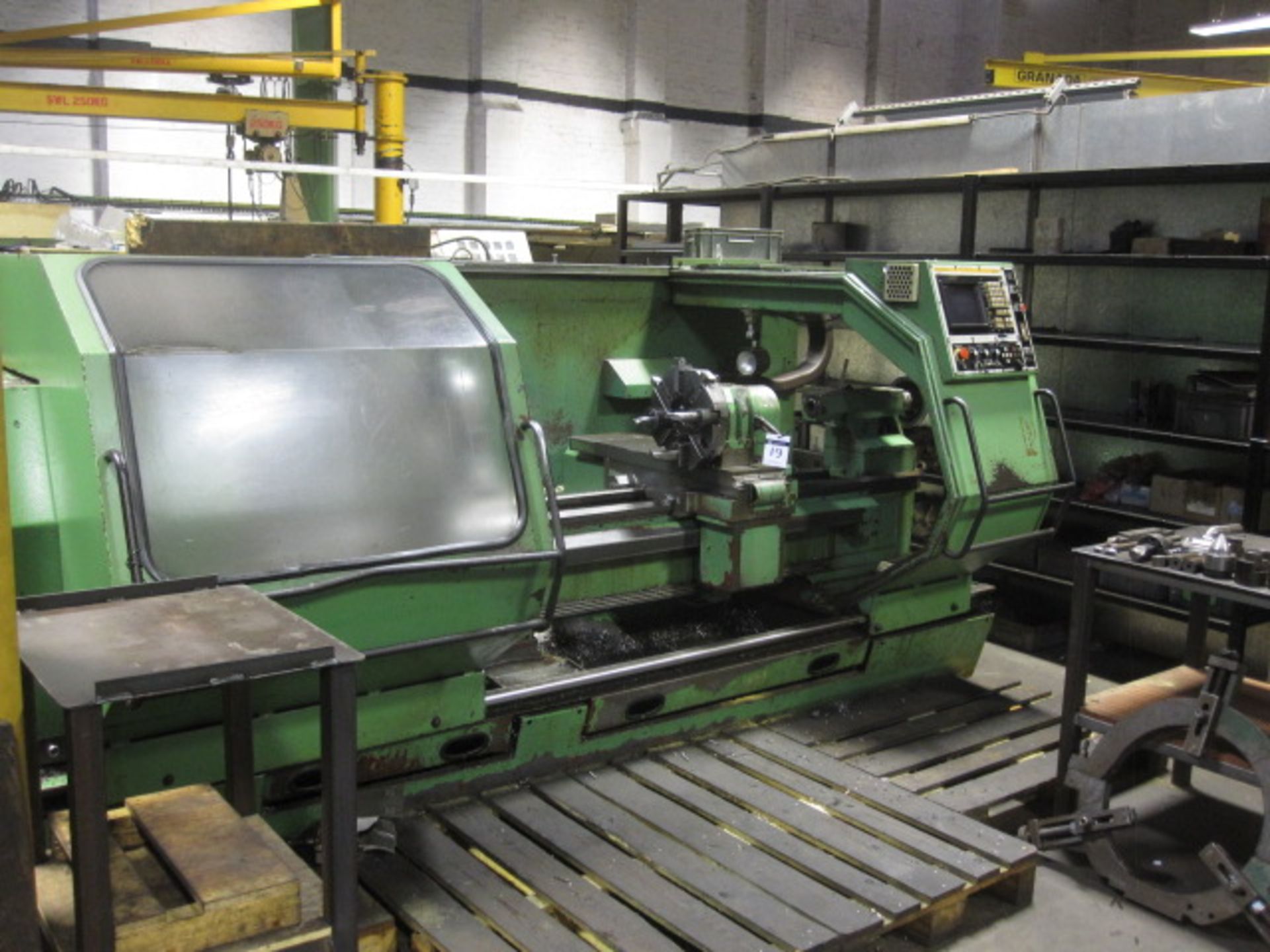 VOEST ALPINE Type WNE.570/2, 6 station CNC lathe. Serial No/DOM: 03281401 (1985). With SIEMENS