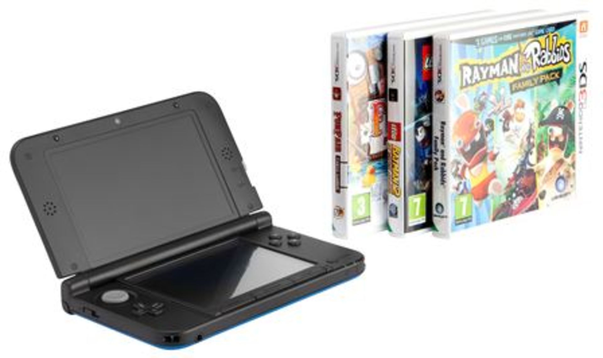 New boxed - Nintendo 3DS XL (blue black) + Tetris Ultimate + Professor Layton and the Miracle Mask +