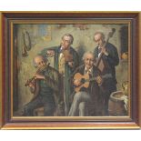 Giessel, Franz (1902 Wien 1982)"Das Döblinger Quartett". Öl/Lwd., li. u. sign. 55,5x 69 cm. R.