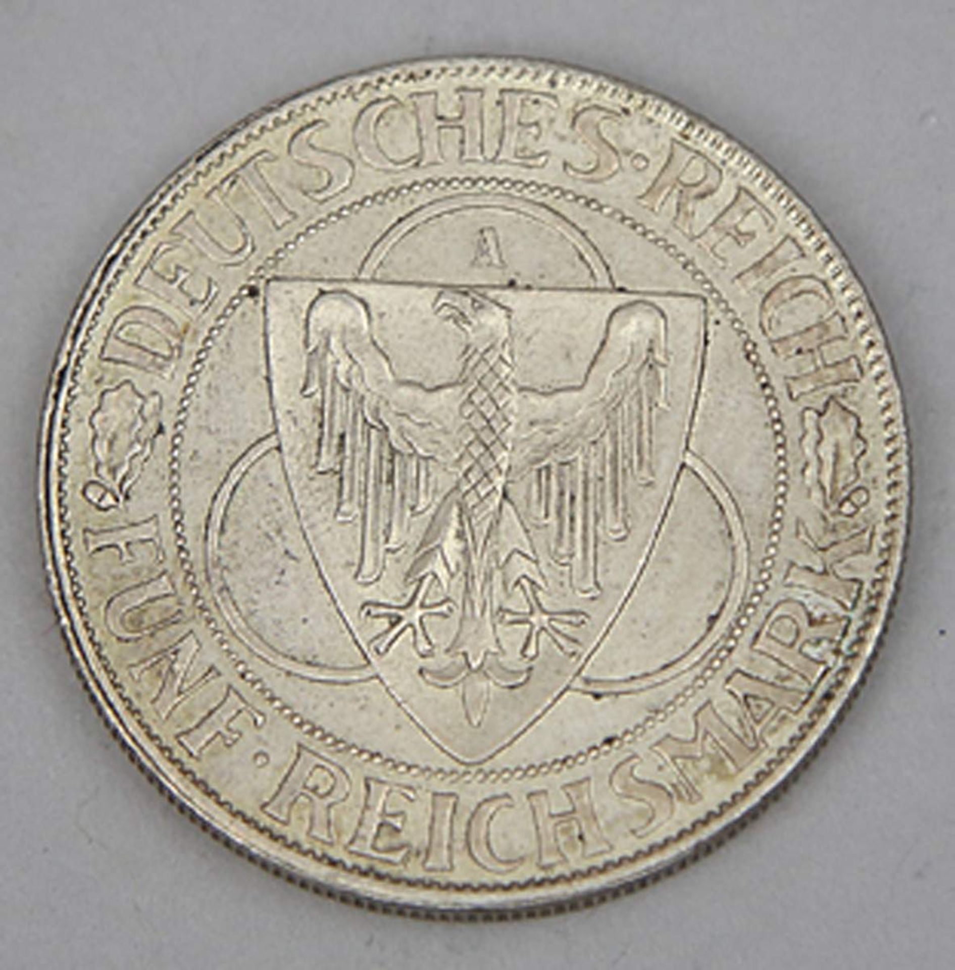 Weimarer Republik, 5 Mark Rheinstromräumung, 1930 A.vz.Mindestpreis: 50 EUR - Bild 2 aus 2