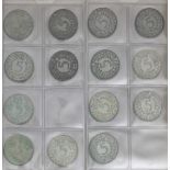 Sammlung von 71 5-Mark-Münzen, BRD.625/000 Silber, ca. 840 g. 1951 bis 1974, alle Jahrgänge und