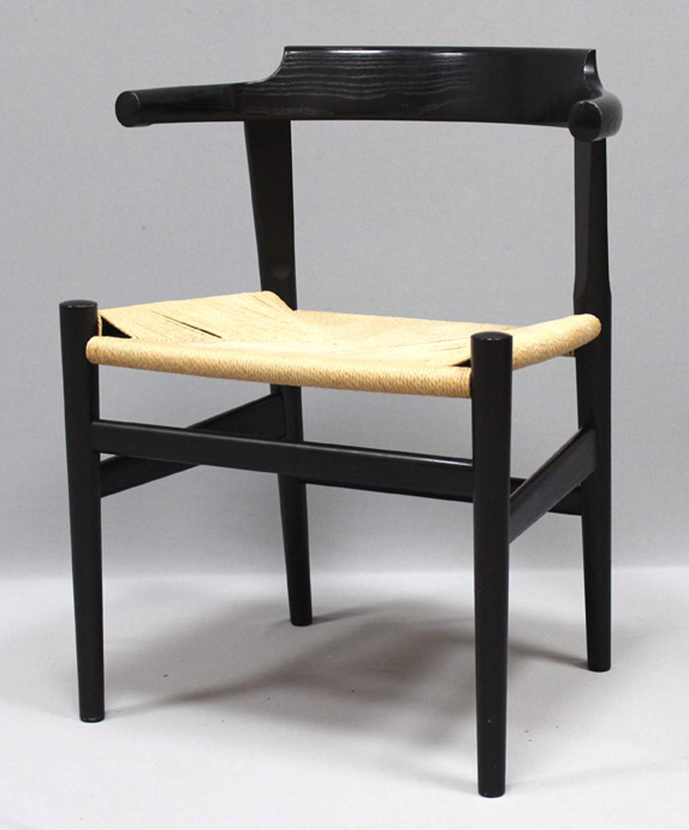 Wegner, Hans J. (1914 Tondern - Kopenhagen 2007)"Side Chair", Modell PP 58/68. Schwarz gelacktes