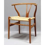 Wegner, Hans J. (1914 Tondern - Kopenhagen 2007)"Y Chair", Modell 24, auch "Wishbone Chair" genannt.