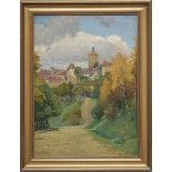 Prentzel, Hans (1880 Rothenburg - Würzburg 1956)"Am Koboldzellertor: Rothenburg o.T.", so